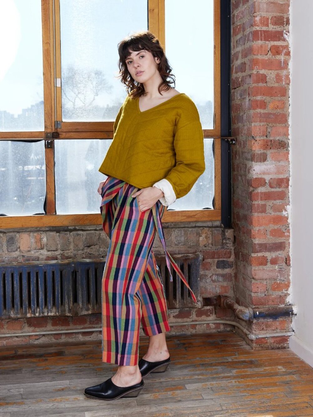 Rujuta Sheth VENUS PANTS | LOVEBIRD CHEX Size L - Picture 4 of 10